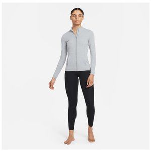 Nike Yoga Luxe Women's Full Zip Long Sleeve Gray Jacket DD5533-073 Size XL